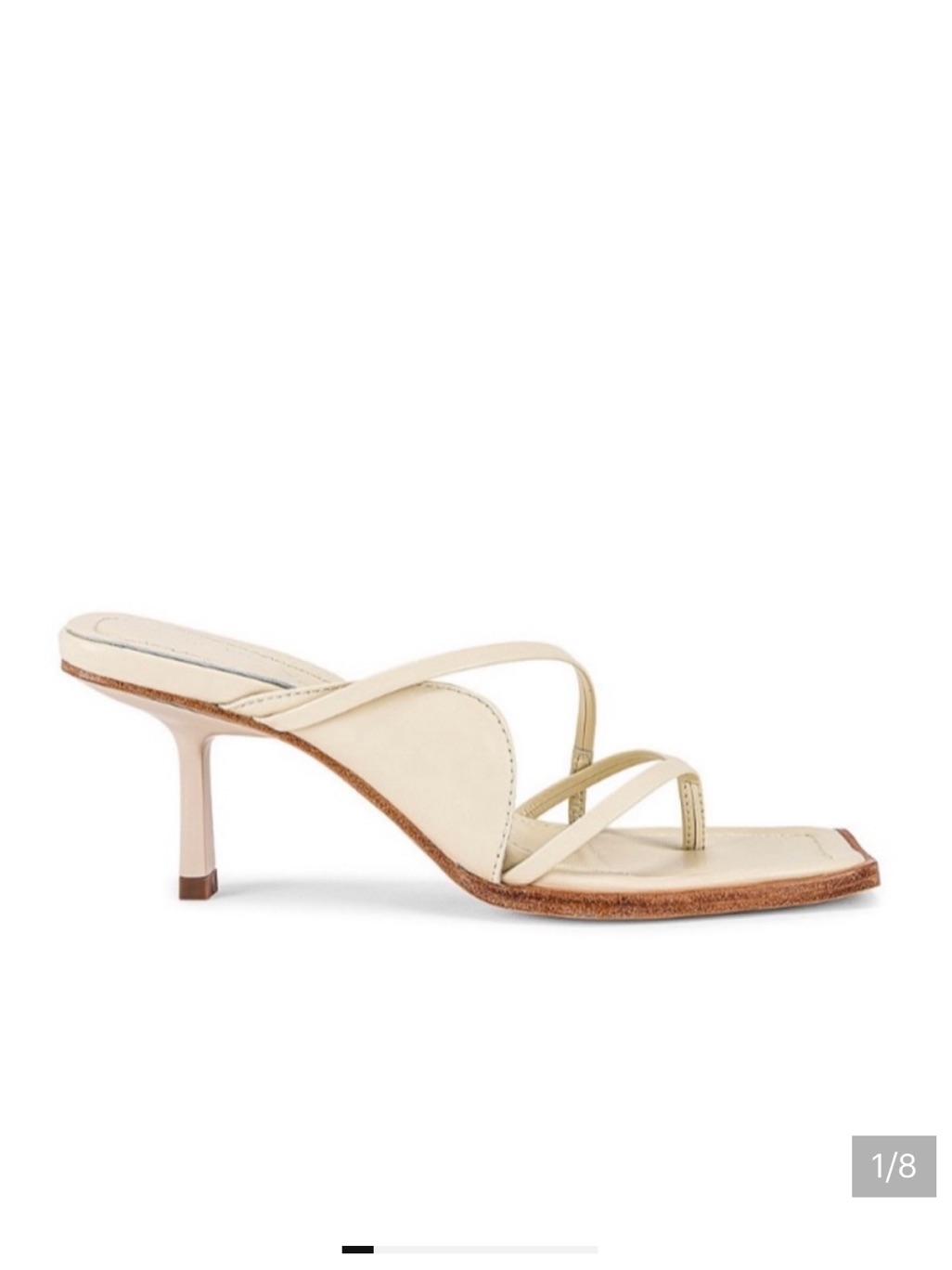 Song Of Style Isla Bone White Strappy Kitten-Heel Mules
